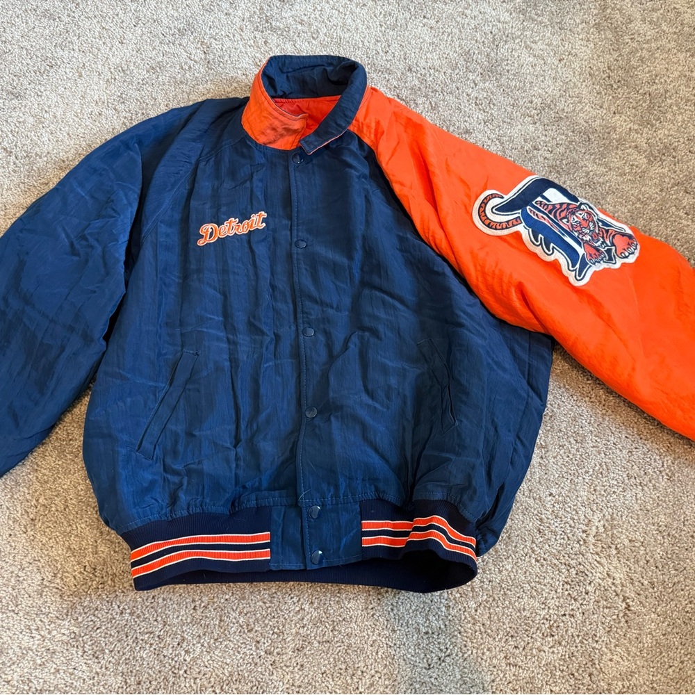 STARTER Kids Puffer Jacket - Navy and Orange